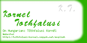 kornel tothfalusi business card